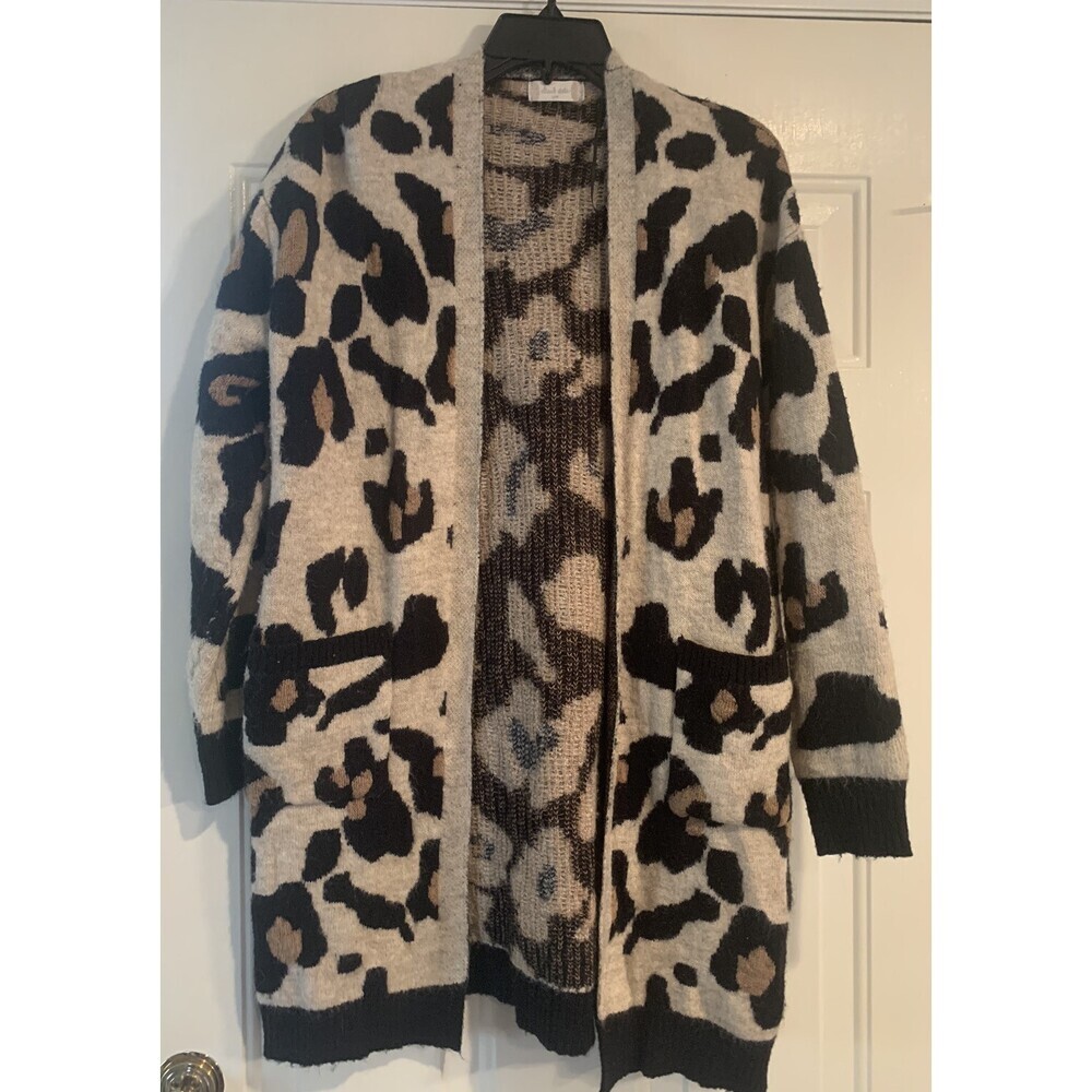 Altar’d State Teens Size S/M Leopard Print Cardigan Tunic Sweater